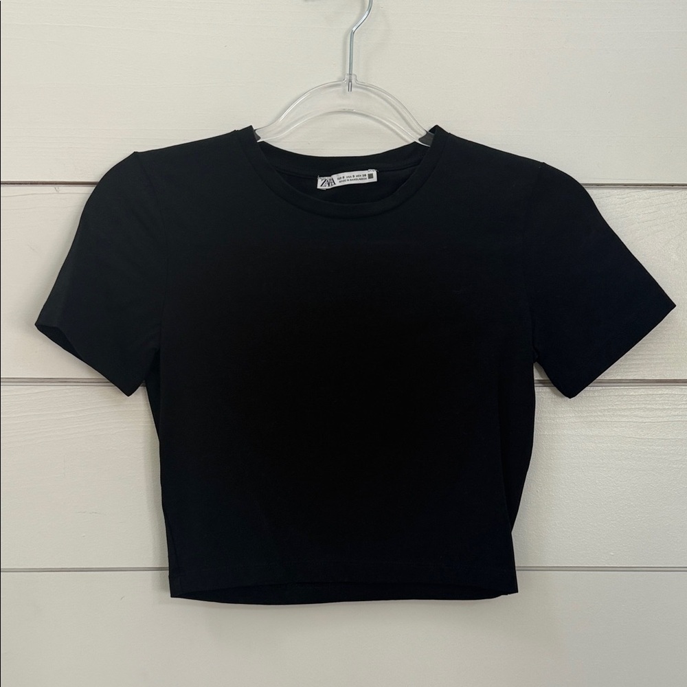 Zara Classic Black Crop Top